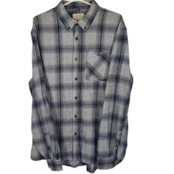 Boston Traders Cotton Flannel Checkered Long Sleeve Shirt XL Vintage - Picture 1 of 15